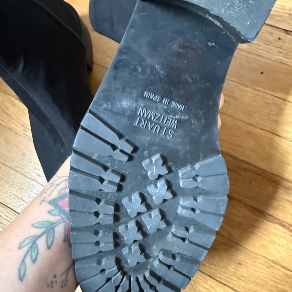 Stuart Weitzman Gore-Tex Square Toe Block Heel Ankle Boots | Size 7 - Picture 7 of 7